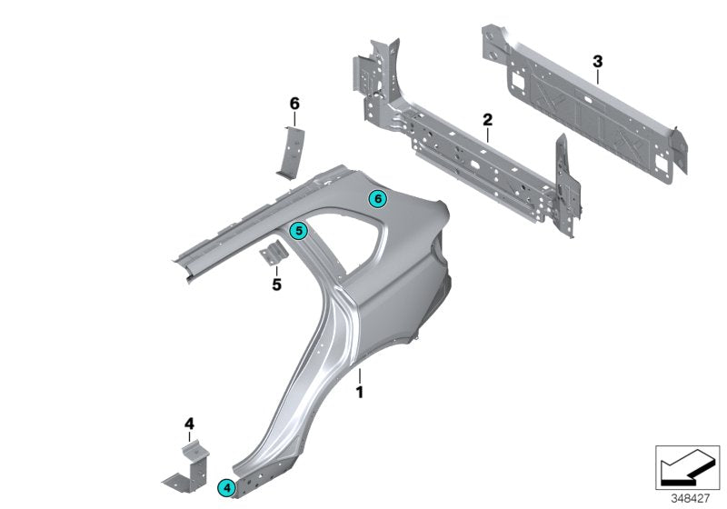 Genuine BMW 41217374407 F15 Reinforcement Plate, Rocker Panel, Left (Inc. X5 25d & X6) | ML Performance US US Car Parts