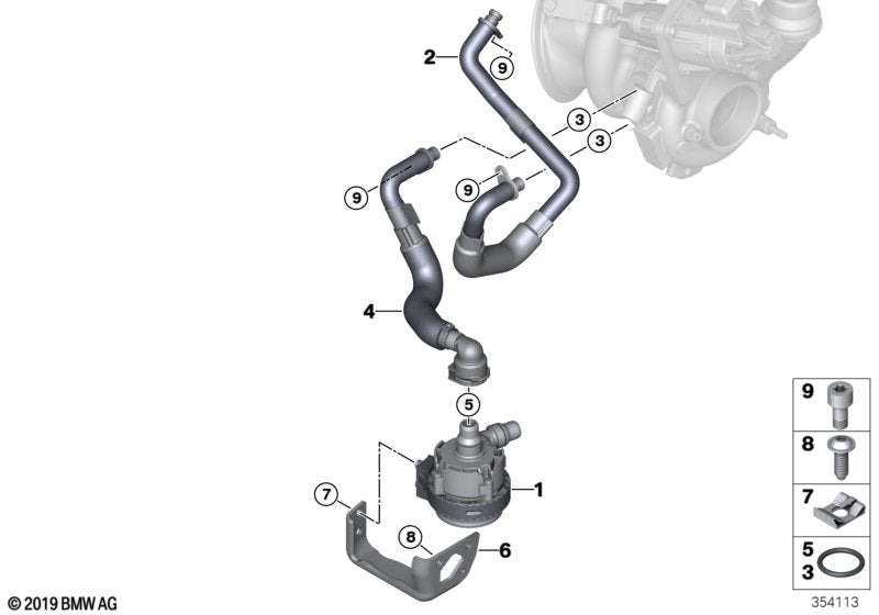 Genuine BMW 11537625153 I15 I12 Coolant Pipe, Return Line (Inc. i8) | ML Performance US US Car Parts