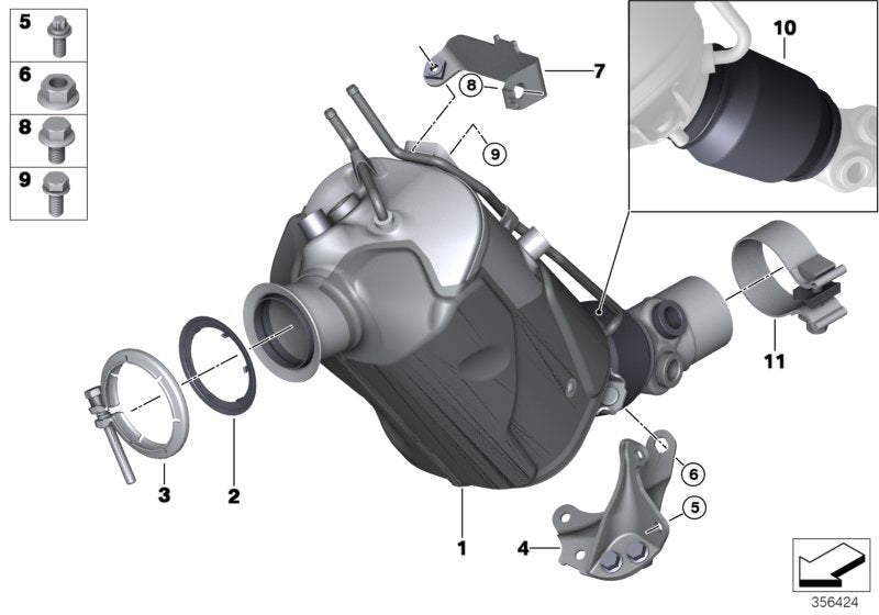 Genuine BMW 18308573798 F15 Exch Catalytic Converter Close To Engine EU3 (Inc. X5) | ML Performance US US Car Parts