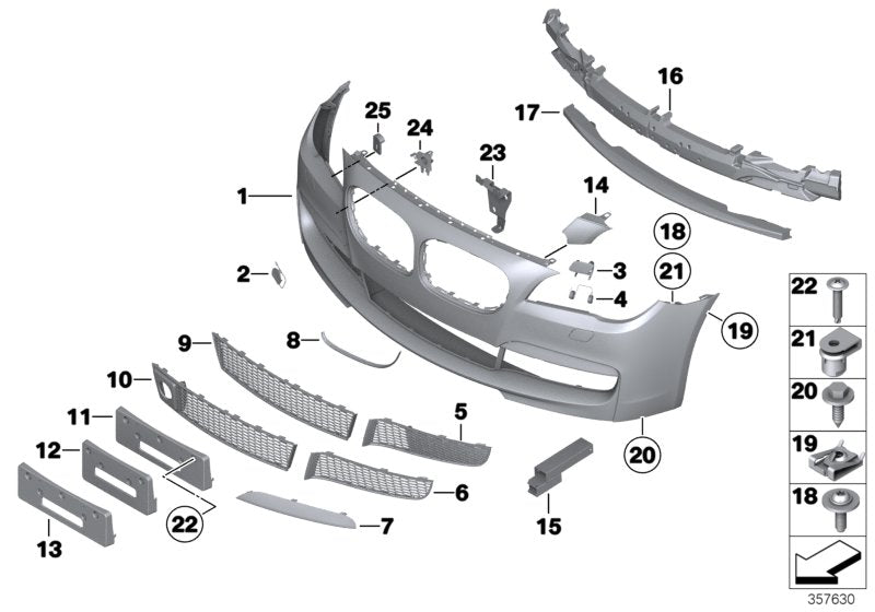 Genuine BMW 51117903818 Deformation Element, Front Lower Right M (Inc. 760i & 760Li) | ML Performance US US Car Parts