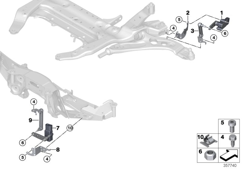 Genuine BMW 37146872824 F46 Bracket, Level Sensor Front (Inc. X2 28i, 218d & X1 25dX) | ML Performance US US Car Parts