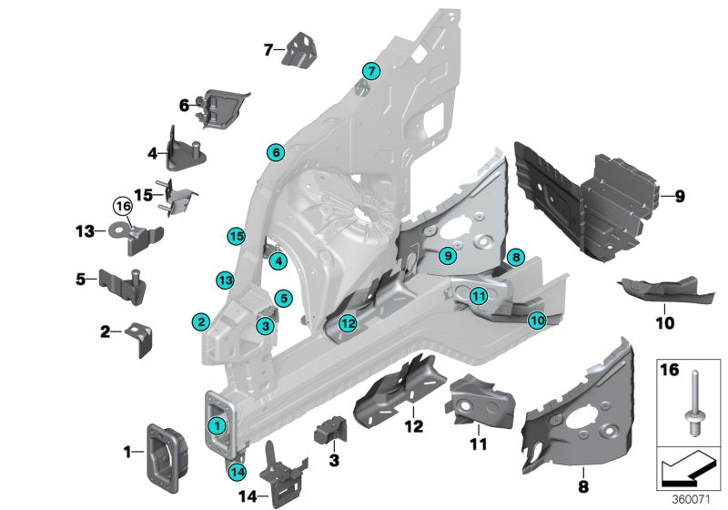 Genuine BMW 41117174384 E71 E70 Bracket Right (Inc. X6) | ML Performance US US Car Parts