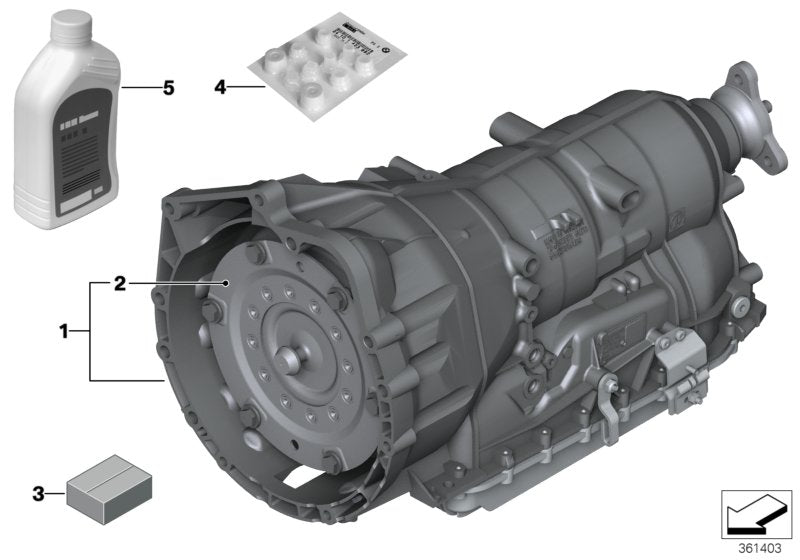 Genuine BMW 24007564242 E93 E92 E91 Exch. Automatic Transmission Eh GA6HP19Z (Inc. 335i) | ML Performance US US Car Parts