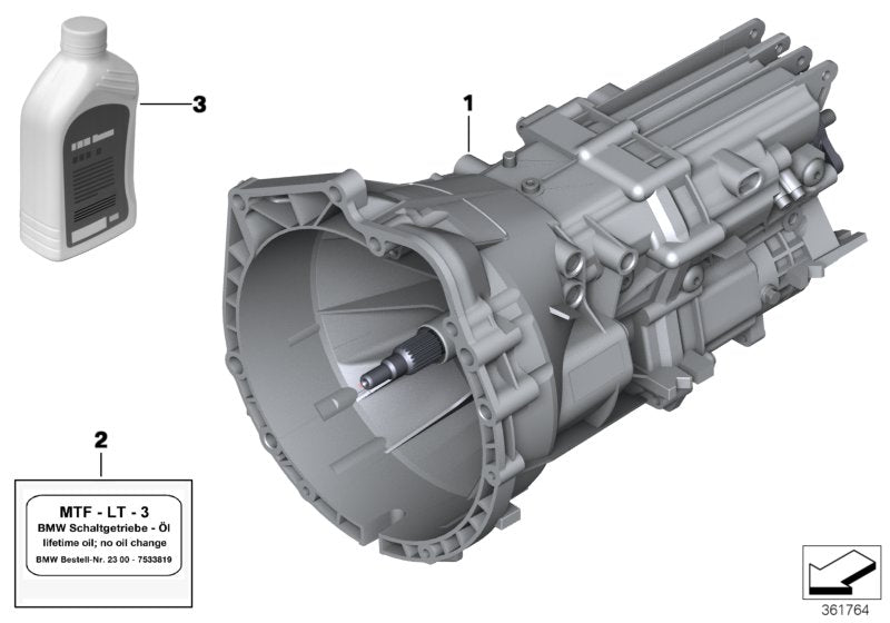 Genuine BMW 23007626310 E60 E91 Exch. 6 Speed Gearbox GS6-17BG - TAPX (Inc. 523i, 528i & 125i) | ML Performance US US Car Parts