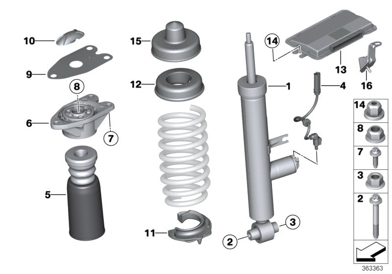Genuine BMW 37126850270 Shock Absorber, Rear (Inc. 440iX, 430iX & 435iX) | ML Performance US US Car Parts