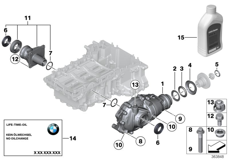 Genuine BMW 31508619487 At-Front Differential I=3,23 (Inc. 745LeX, 420dX & 535iX) | ML Performance US US Car Parts