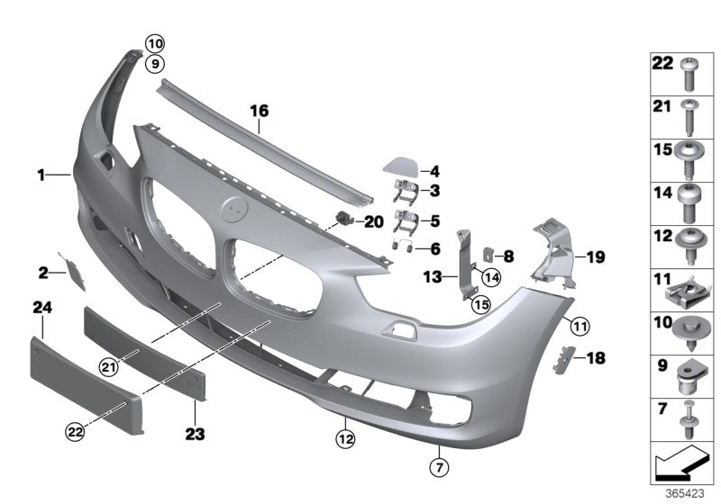 Genuine BMW 51117332669 Covering Primend Left (Inc. 535i, 530dX & 535iX) | ML Performance US US Car Parts