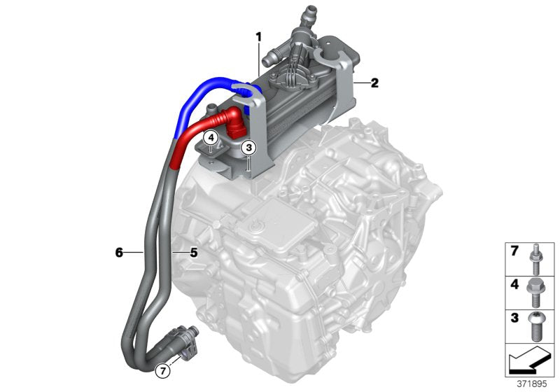 Genuine BMW 17228689497 I12 I15 Transmission Oil Cooler Line, Flow (Inc. i8) | ML Performance US US Car Parts