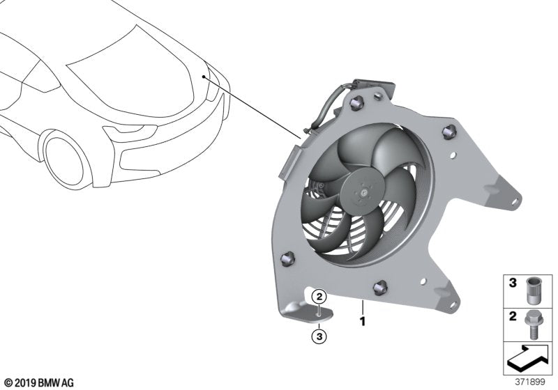Genuine BMW 17427639680 I15 I12 Electric Fan (Inc. i8) | ML Performance US US Car Parts
