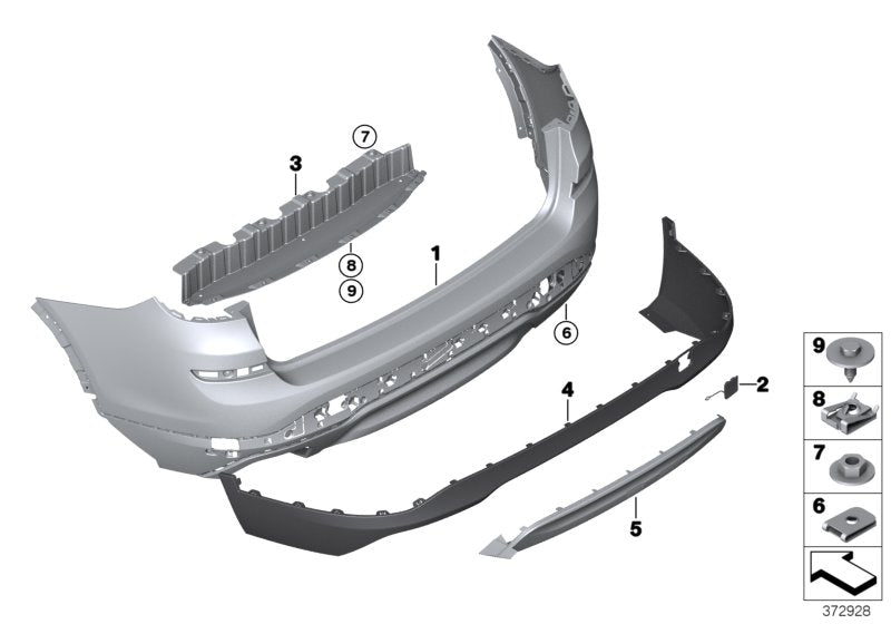 Genuine BMW 51127389890 F26 Panel For Bumper, Rear PDC / SCHWARZ (Inc. X4) | ML Performance US US Car Parts