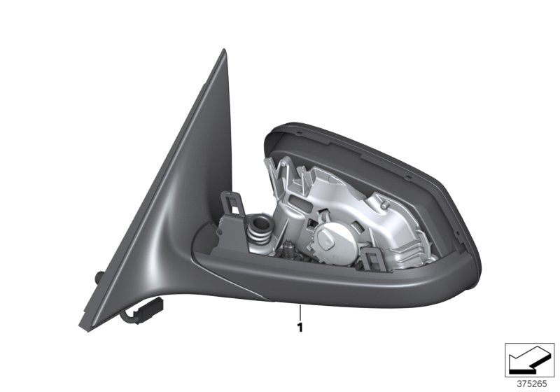 Genuine BMW 51167189581 E60 E61 Exterior Mirror, No Lens, Heated, Left (Inc. 540i, 525xd & 535xi) | ML Performance US US Car Parts