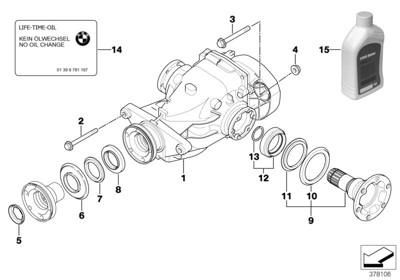 Genuine BMW 33107510656 E53 Exch. Final Drive I=4,10 (Inc. X5 3.0i) | ML Performance US US Car Parts