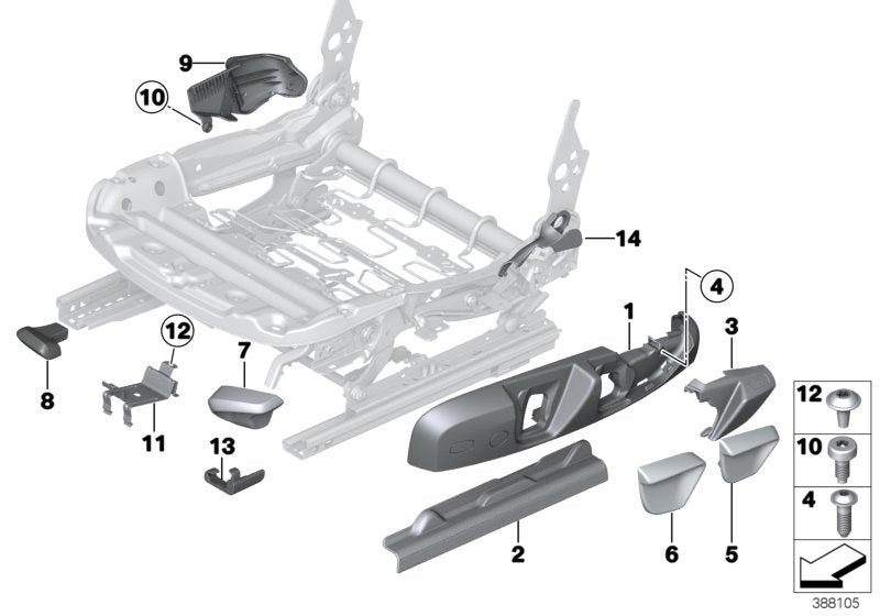 Genuine BMW 52107308190 Trim, Seat Outer Right VENETOBEIGE (Inc. 328dX, 435dX & 430d) | ML Performance US US Car Parts