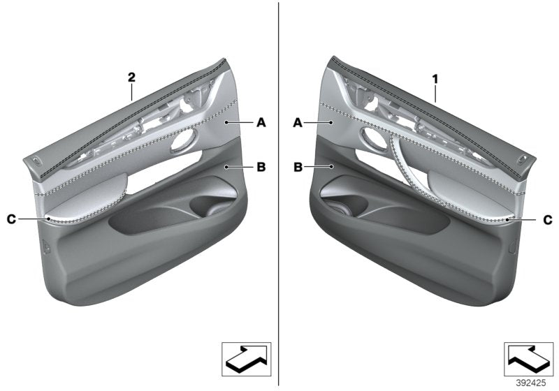 Genuine BMW 51417988469 F15 Door Panel, Leather, Front Left INDIVIDUAL (Inc. X5) | ML Performance US US Car Parts