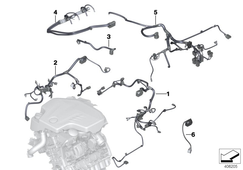 Genuine BMW 12518645492 Wiring Harness, Eng. Sensoric Module 1 (Inc. 428i, 528i & 320i) | ML Performance US US Car Parts