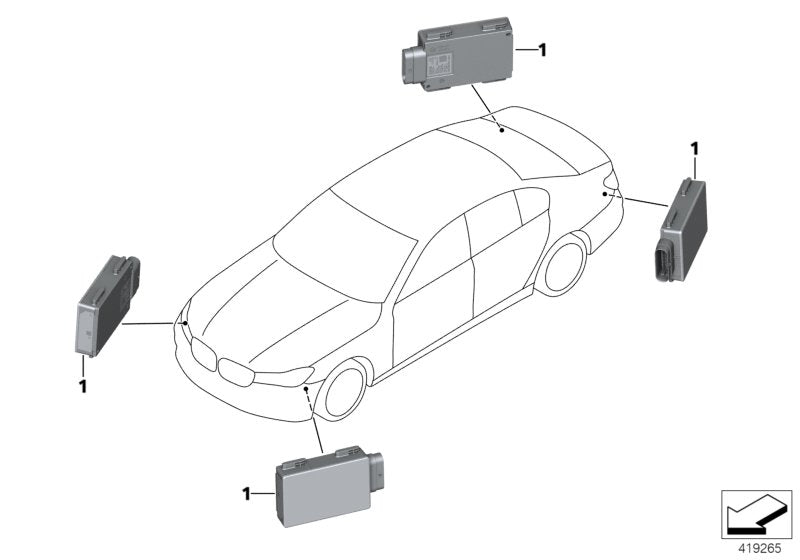 Genuine BMW 66326893736 G07 G05 RR31 Radar Sensor, Close Range SRR-01 (Inc. X7 50iX, M850iX & Cullinan) | ML Performance US US Car Parts