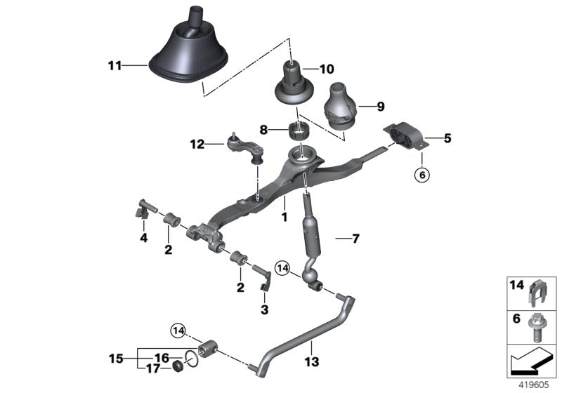 Genuine BMW 25118614518 F21 Shifting Arm (Inc. 320d, 220d & 425d) | ML Performance US US Car Parts
