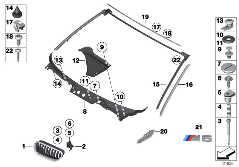 Genuine BMW 51767221308 Strip, Column A Right CHROM (Inc. 650iX 4.4, 640d & 640i) | ML Performance US US Car Parts
