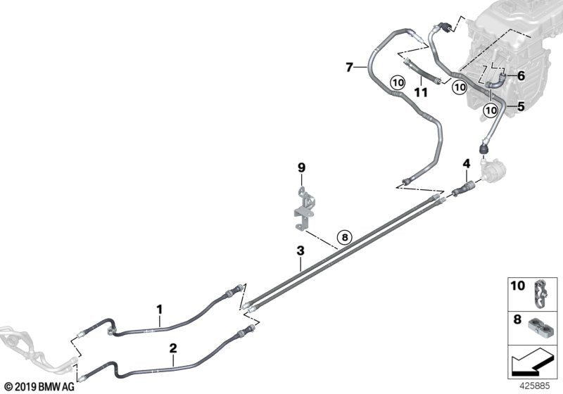 Genuine BMW 17128656445 Coolant Hose (Inc. i3s 120Ah, i3 94Ah & i3s 94Ah) | ML Performance US US Car Parts