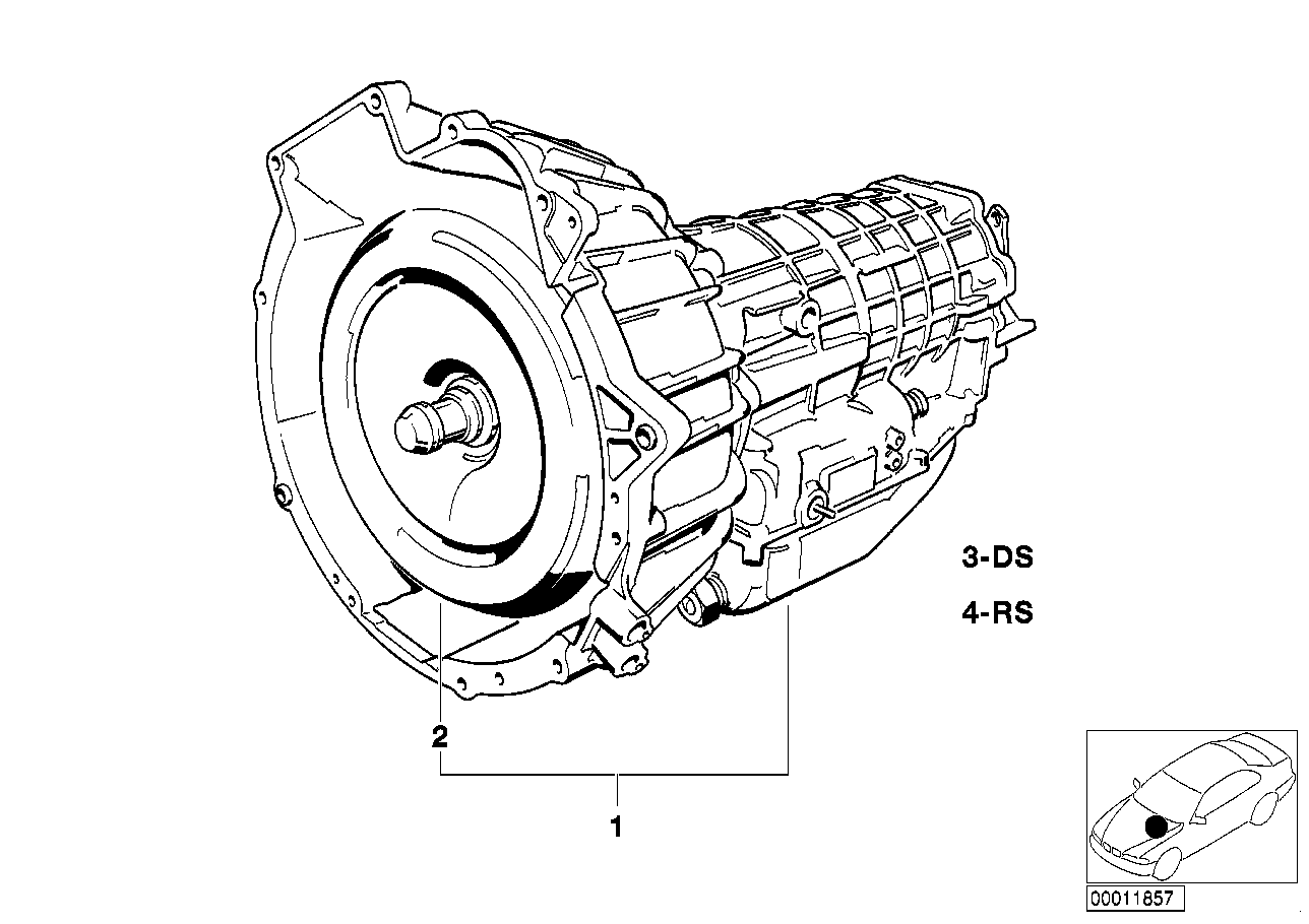 Genuine BMW 24001216114 E24 Exch. Automatic Transmission 4HP22-YH (Inc. 628CSi) | ML Performance US US Car Parts