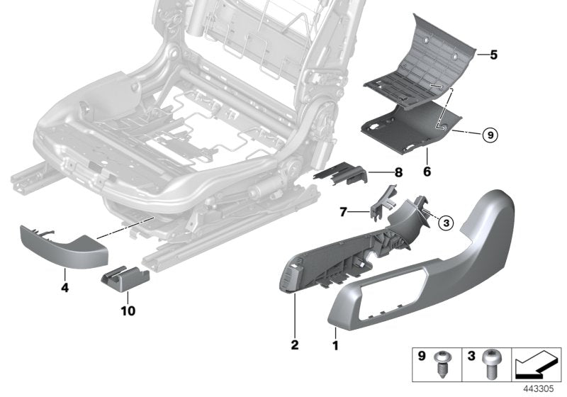 Genuine BMW 52107340016 Trim, Seat Outer Left OYSTER (Inc. 425d, 435dX & 440iX) | ML Performance US US Car Parts