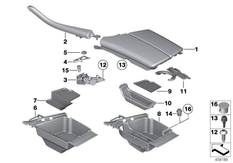 Genuine BMW 51169216916 Clip, Leather OYSTER (Inc. 535i, 535dX & 528i) | ML Performance US US Car Parts