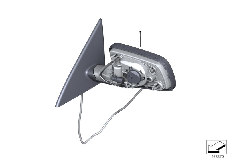 Genuine BMW 51167189380 E63 E64 Outside Mirror W/Out Glass Heated Right GLANZSCHWARZ (Inc. 645Ci) | ML Performance US US Car Parts