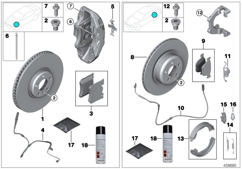 Genuine BMW 34116898728 E70 E71 Brake Disc, Lightweight,Ventilated,Right 395X36 (Inc. X5 M & X6 M) | ML Performance US US Car Parts