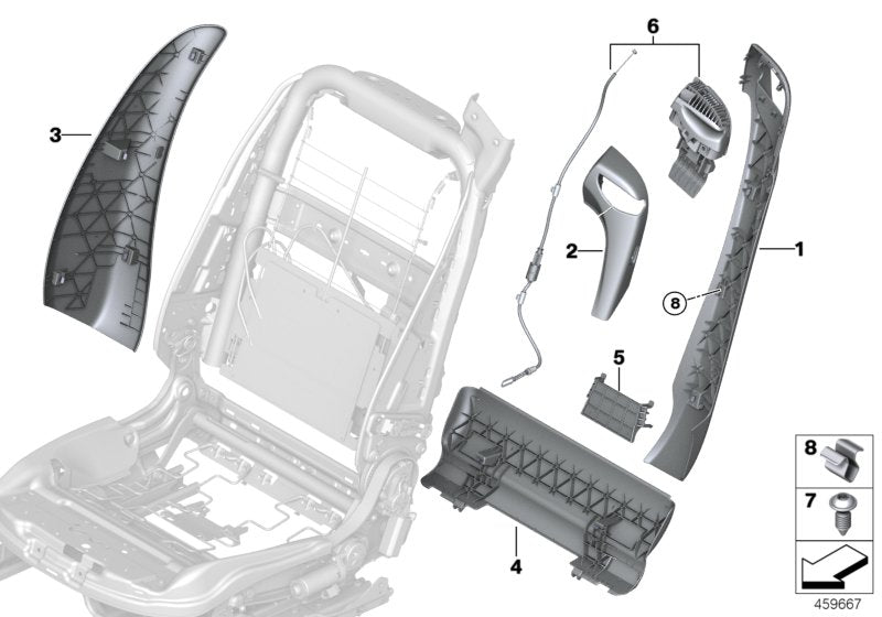 Genuine BMW 52107325062 F83 Cover, Belt Deflection Right SCHWARZ (Inc. 435dX, 420i & 430i) | ML Performance US US Car Parts