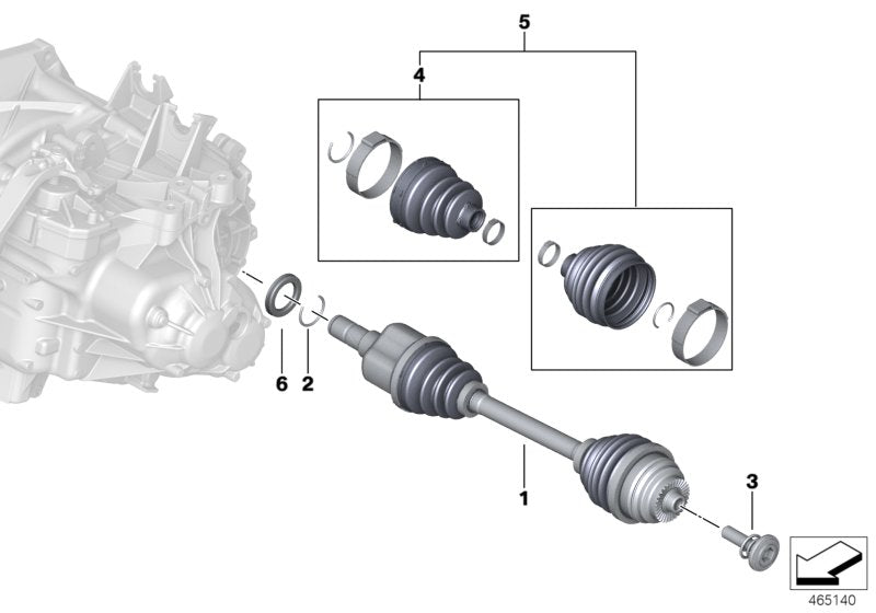 Genuine BMW 31608611927 Output Shaft Left (Inc. One, One First & One D) | ML Performance US US Car Parts