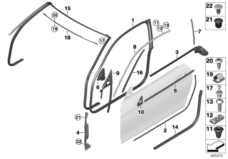 Genuine BMW 51337401151 Corner Moulding, Left TOP HIFI (Inc. 435iX, 420i & 435i) | ML Performance US US Car Parts