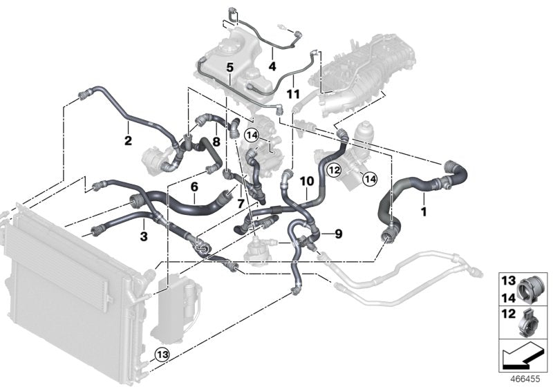Genuine BMW 17128676894 Line Cooler (Inc. 330e) | ML Performance US US Car Parts