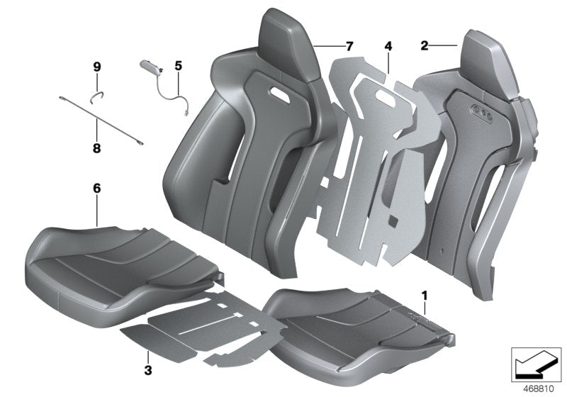 Genuine BMW 52108058490 Heating Element, Sports Backrest (Inc. M3, M4 GTS & M4) | ML Performance US US Car Parts