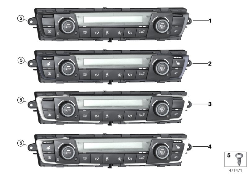 Genuine BMW 64119287341 F22 Automatic Air Conditioning Control (Inc. 430dX, 330dX & 116d) | ML Performance US US Car Parts