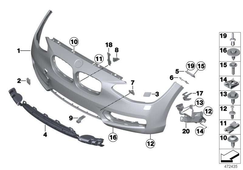 Genuine BMW 51117318301 F21 F20 Support, Center (Inc. 125d, M135i & 116d ed) | ML Performance US US Car Parts