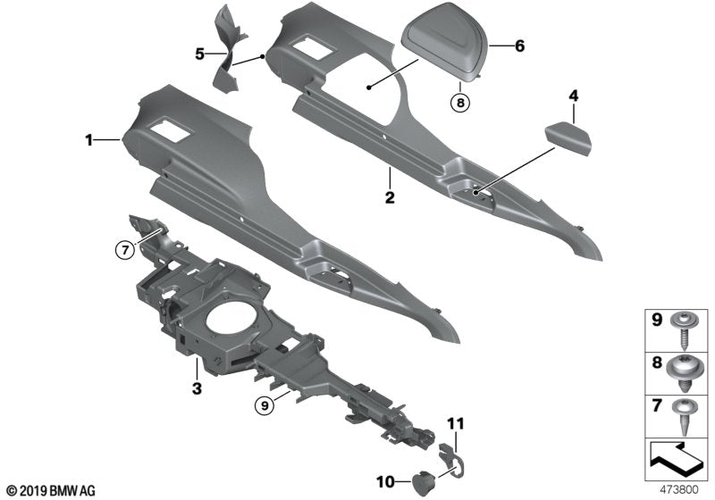 Genuine BMW 51477325800 Trim Panel, Railing Right SCHWARZ (Inc. 318d, 330dX & 320i) | ML Performance US US Car Parts