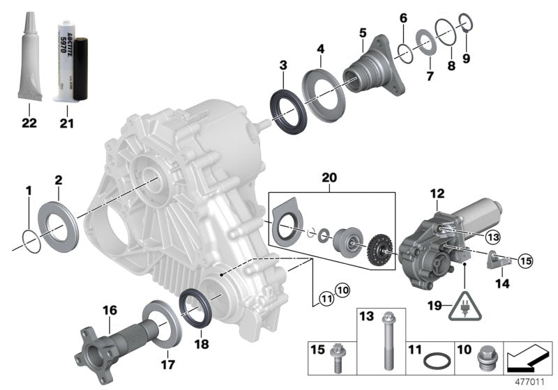 Genuine BMW 27102449709 E72 E53 E70 Exchange Servomotor (Inc. X3 2.5si & X5) | ML Performance US US Car Parts
