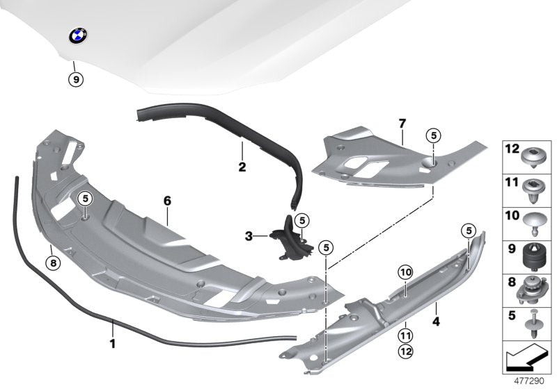 Genuine BMW 51767485598 Sealing Side Panel Right (Inc. Alpina B7 & M760LiX) | ML Performance US US Car Parts