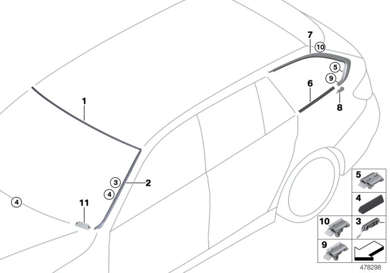 Genuine BMW 51377317039 Connection Rail, Left (Inc. 318i, 328i & 316d) | ML Performance US US Car Parts