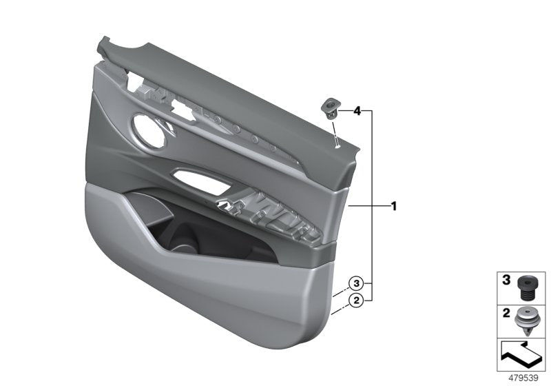 Genuine BMW 51417438055 Door Trim Panel, Front Left ANTHRAZIT/ROT (Inc. X1) | ML Performance US US Car Parts