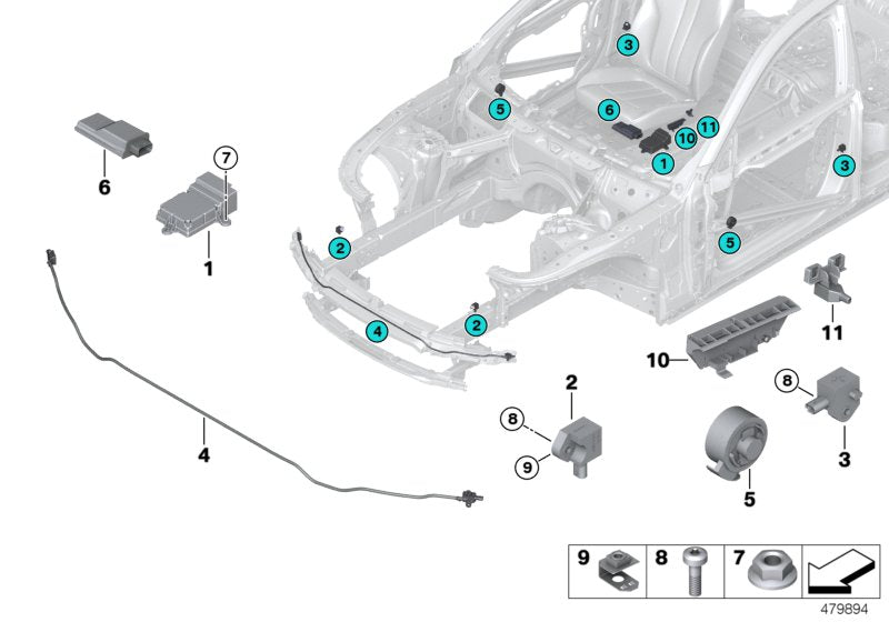Genuine BMW 65779367455 Sensor Seat (Inc. X3) | ML Performance US US Car Parts