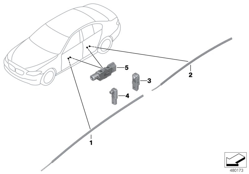 Genuine BMW 63319186639 Optical Conductor, Door Pocket, Left (Inc. 525d, 535dX & M5) | ML Performance US US Car Parts