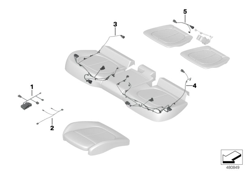 Genuine BMW 61129363777 Wiring Harness For 2Nd Seat Row 0.4 (Inc. 220d, 220i & 216d) | ML Performance US US Car Parts