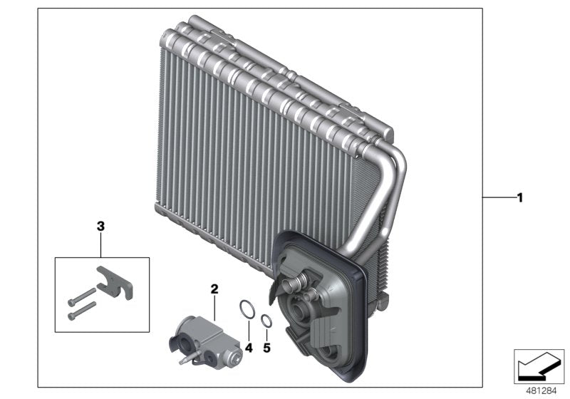 Genuine BMW 64116805503 G30 Evaporator (Inc. 745LeX, 530e & 740Le) | ML Performance US US Car Parts