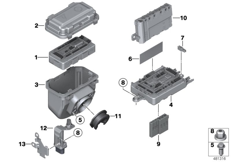 Genuine BMW 61149228158 F21 Map, Fuse Grouping (Inc. 218d, M235i & 435i) | ML Performance US US Car Parts