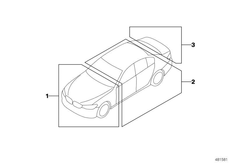 Genuine BMW 71248469972 Label "Tire Pressure" (Inc. X3 M) | ML Performance US US Car Parts