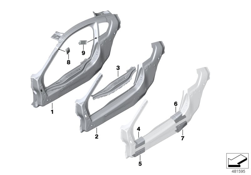 Genuine BMW 41007395406 I12 I12 Cover, Column A, Right (Inc. i8) | ML Performance US US Car Parts