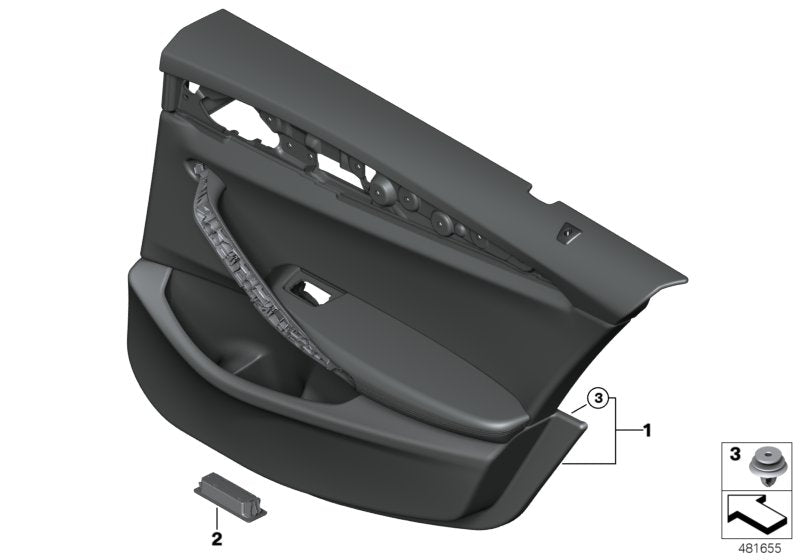 Genuine BMW 51428093269 F90 Door Trim Panel, Rear, Left SCHWARZ (Inc. M5) | ML Performance US US Car Parts