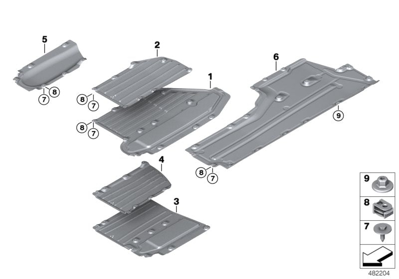 Genuine BMW 51757374687 G16 Underbody Panelling, Side On Left (Inc. 840dX, 840iX & M850iX) | ML Performance US US Car Parts