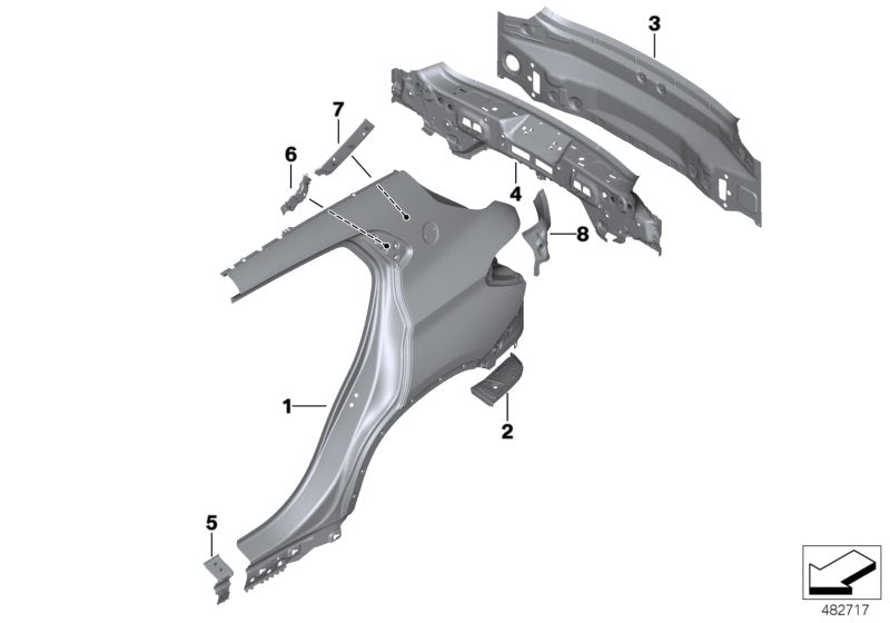 Genuine BMW 41007467366 F39 Tail Trim (Inc. X2) | ML Performance US US Car Parts